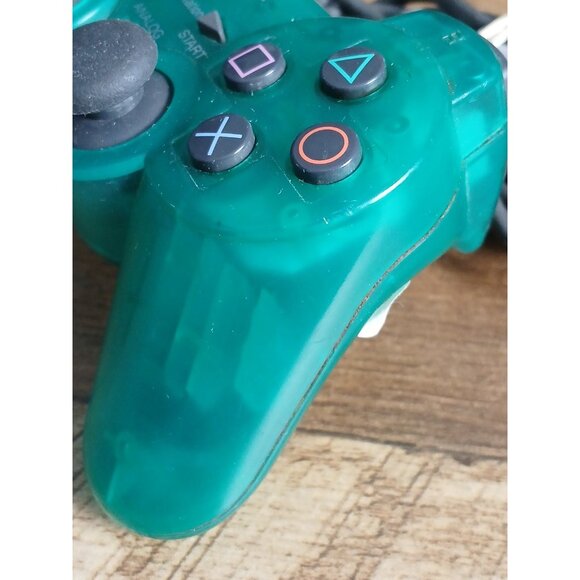 Sony PlayStation 2 PS2 OEM DUALSHOCK 2 Emerald Green Controller (SCPH-10010) - Picture 6 of 10